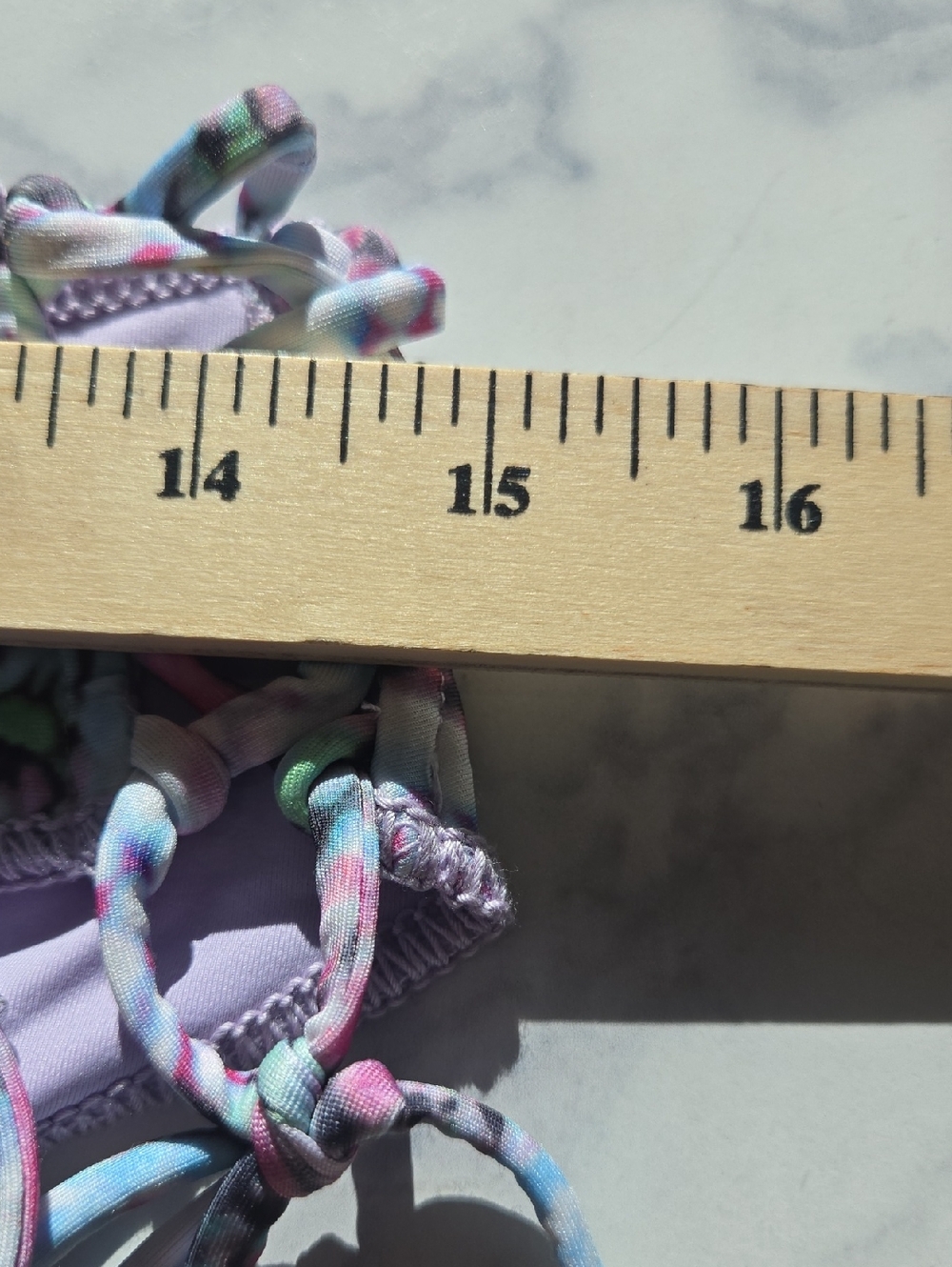 Becca Peace and Love Corset-Tie Hipster Bikini Bottoms Multi Swimsuit Size L NWT - Picture 6 of 9
